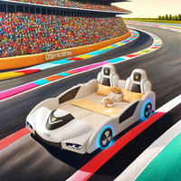 Creative Design Wood Frame Kids Bed with Storage Race Car Kids Bed Boys High Quality Children Bed Set
