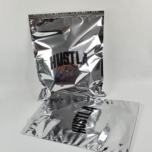 Metallic Silver Aluminum Zipper Bags - Custom Printed Double Sided Foil Bags for Clothing & Cosmetics - Product Image 6