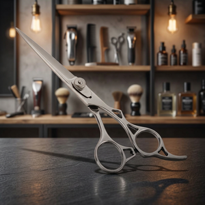 Ciseaux de coiffure professionnels en acier inoxydable à pointe affûtée pour droitiers, manche moyen - Product Image 3