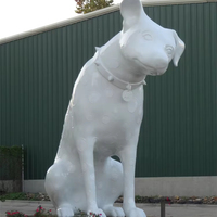 Statue de sculpture de chien Saluki de taille réelle à vendre Statue de jardin de gorille en fibre de verre avec sculpture à la main