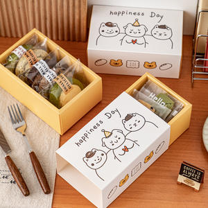 Caja de Galletas Personalizada, Caja de Embalaje de Galletas Rectangular Plegable Biodegradable con Separadores - Product Image 3