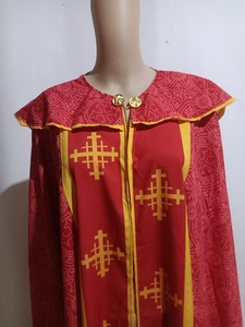 Style chaud hommes Style gothique faire face église cape prêtre Robe assistant prêtre tenues Halloween faire face avec des tresses détaillées ornées - Product Image 6