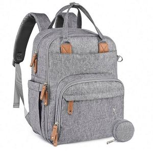 Sac à langer multifonctionnel, grande capacité, imperméable et élégant, sac à dos de voyage pour maternité et bébé, échantillon gratuit - Product Image 1