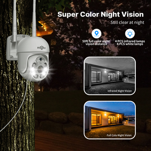 กล้องวงจรปิด Hiseeu 5MP H.265 แบบพาโนรามากลางแจ้ง รองรับ Wifi ภาพสีกลางคืน ระบบ PTZ พร้อมชุด NVR ไร้สาย - Product Image 6