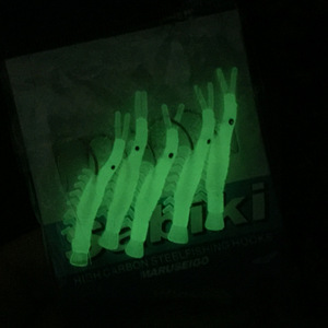 5PCS/세트 <span class=keywords><strong>1</strong></span> #-6 # 새로운 미끼 지그 착용 부드러운 낚시 미끼 미끼 리그 사비키 발광 새우 스트링 후크 - Product Image 5