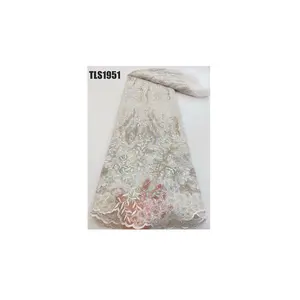 Китайский поставщик, лучшее качество, мягкое Тюлевое кружево с блестками, кружевной текстиль для платья для девочек