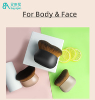 Pinceau de maquillage de fond de teint avec logo personnalisé en gros Pinceau de fond de teint liquide bombé dense et potelé Pinceau de fond de teint kabuki
