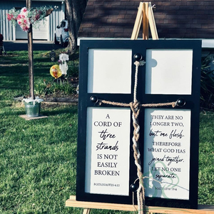 Một sợi dây của ba sợi dấu hiệu lễ cưới, thống nhất dây chéo dấu hiệu cho lễ cưới, trang trí bàn đám cưới bằng gỗ - Product Image 6