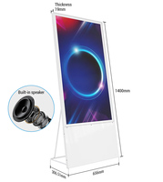 Afficheur numérique ultra fin de 49 pouces, kiosque publicitaire LCD Android sur pied, corps fin de 19 mm pour les magasins de détail