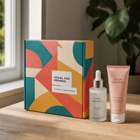 Boîte d'expédition personnalisée en carton ondulé E Flute, entièrement imprimée en couleur, laminée, en carton kraft, pour la vente en gros de cosmétiques