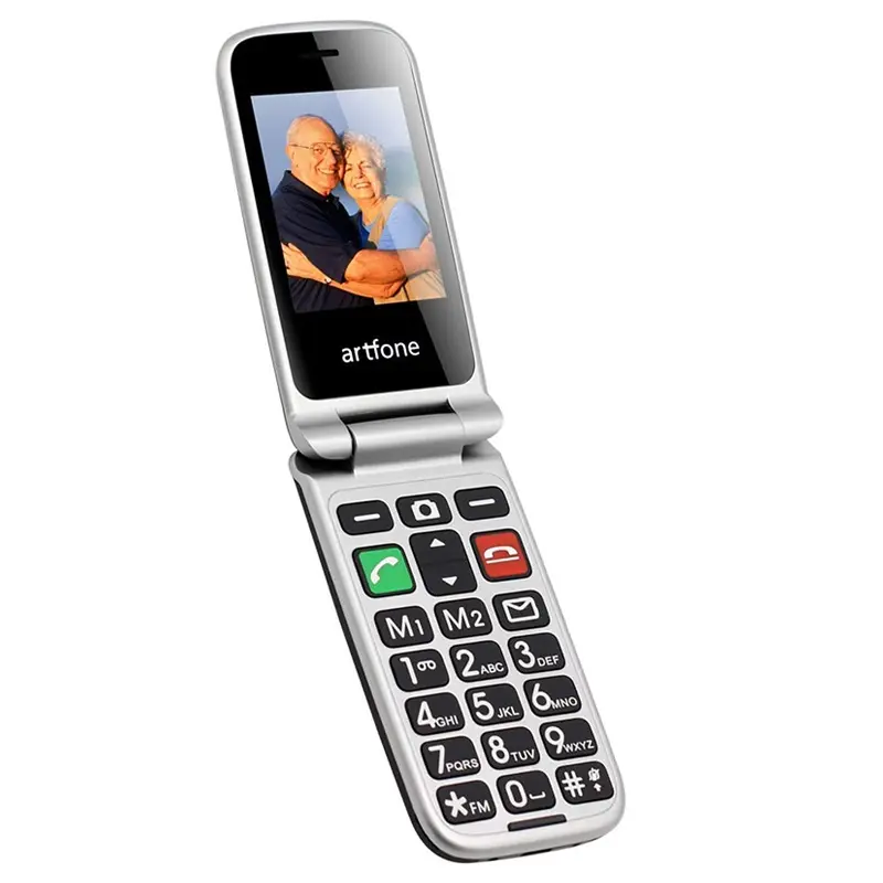 CF241A Fábrica personalização 2.4 polegada flip sênior telefones celulares fáceis para pessoas idosas