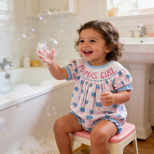 Tutina Corta a Bolle di Alta Qualità con Fiocchi Rosa e Volant Ricamati a Mano Yihui, Stile Bishop, Body per Neonati, Abbigliamento Comodo per Bambini - Product Image 4