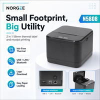 Impresora de Etiquetas Térmicas NORGEE N5808 de 58 mm con SDK, USB+LAN+/WiFi en Stock - 1 Año de Garantía