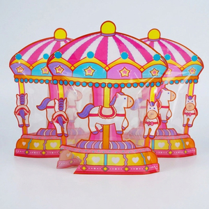 Customized Irregular Die Cut Shape Bag with Window Ziplock Self Sealing Bag for Chewing Gum Jelly and Cookie Packaging - Product Image 1