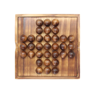 14cm 5.5 pouces Puzzles carbonisés et <span class=keywords><strong>jeux</strong></span> Solitaire Marbre Bois Casse-tête Jeu En Gros Personnalisable - Product Image 2