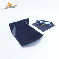 Étui à lunettes de soleil de haute qualité étuis à lunettes portables personnalisés grand emballage de lunettes étui à lunettes triangle pliable