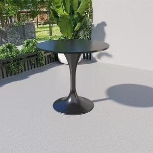 <span class=keywords><strong>Table</strong></span> <span class=keywords><strong>ronde</strong></span> <span class=keywords><strong>tulipe</strong></span> de luxe nordique Simple blanc noir moderne bureau à domicile meubles de salle à manger conception de plaque métallique pour salon Villa - Product Image 1