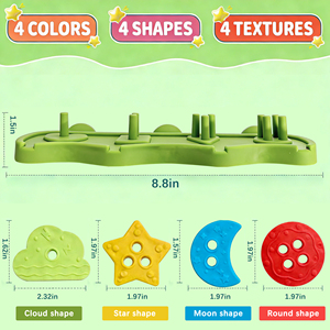 <strong>Shape</strong> <strong>Sorting</strong> Bath <strong>Toys</strong> Montessori Learning Educational Puzzle <strong>Shape</strong> Sorter <strong>Toys</strong> with Suction Cup Baby Bath <strong>Toys</strong> for Babies - Product Image 4