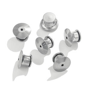 10mm真鍮バタフライクラッチバッジタイタックピンバックピンバックピンピンと交換シルバーとゴールデン - Product Image 3