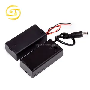 Support de batterie 9V avec couvercle interrupteur pour multimètre 6F22 Fente de batterie boîtier de batterie boîtier en plastique