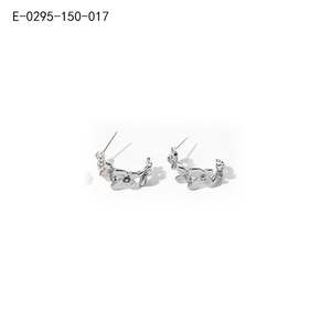 <b>Stud</b> <b>Earrings</b> 316L Stainless Steel PVD Gold Plating Fashion Jewelry For Women <b>Small</b> Size Elegant Design - Product Image 1
