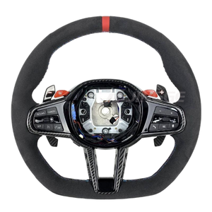 พวงมาลัยหุ้มอัลคันทาร่าแบบมีระบบทำความร้อนสำหรับรถบีเอ็มดับเบิลยู ซีรีส์ G รุ่น G20 G30 G80 G30 M3 G82 M240i G30 M550i M240i Lci M5 G90 G15 M40i - Product Image 1