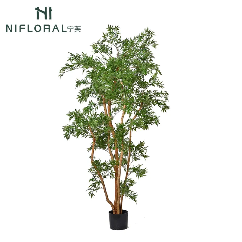 Nifloral 180CM troncs naturels plantes vertes arbres maison jardin décoratif arbre artificiel