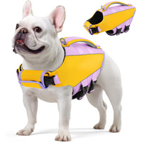 Gilets de sauvetage pour animaux de compagnie LovitWear en polyester bicolore, haute flottabilité, imperméables, résistants aux déchirures, pour grands chiots, universels, ajustables, sécuritaires