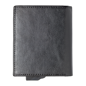 Custom PU Leather <b>Business</b> <b>Card</b> <b>Holder</b> Open Closure Short Design Magnetic <b>Card</b> Anti-theft RFID Blocking Nylon Lining Unisex - Product Image 3
