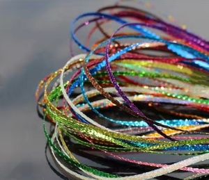 15 colori linea di pizzo intrecciato piatto 3mm toni perlescenti emergenti Streamer costola corpo acqua salata mosca legante materiali - Product Image 4