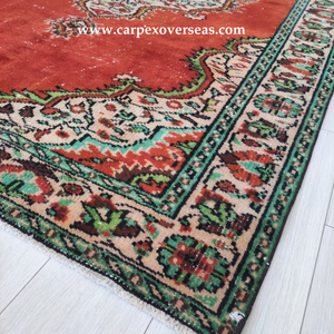 Tapis et ensemble classiques en laine turque rouillée Design unique pour le salon Lavable et respectueux des animaux de compagnie - Product Image 3