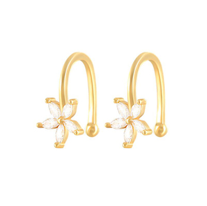 Minimalist Wedding Party Jewelry 925 <strong>Silver</strong> No Piercing Leaf Olive Branch Earrings <strong>Ear</strong> Clips Leaves <strong>Ear</strong> <strong>Cuff</strong> Conch Earrings - Product Image 1