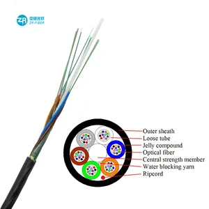 Gcyfy 12 24 48 96 144 Core Air-blow Fiber Optical Cable Mini Air Blowing Fiber Optic Cable For Micro Duct