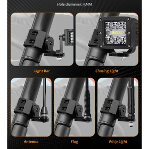 Soporte de Acero para Mástil de Bandera de ATV/UTV, Ajustable 360 Grados, para Vehículos Utilitarios Polaris - Product Image 5