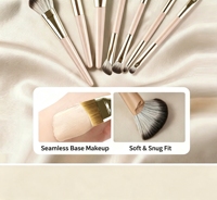 Ensemble de pinceaux de maquillage professionnels à double extrémité, 7 pièces, poils synthétiques doux, trousse de cosmétiques de voyage portable avec accessoires de rangement