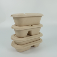 Boîte à lunch jetable en bagasse 100 % biodégradable pour la rentrée scolaire