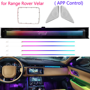 Kit d'éclairage d'ambiance pour voiture 64 couleurs 12V 10W <span class=keywords><strong>Range</strong></span> <span class=keywords><strong>Rover</strong></span> <span class=keywords><strong>Velar</strong></span> 2017-2025, garantie 1 an, accessoires de lampe d'ambiance intérieure - Product Image 1