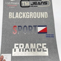 Étiquettes TPU personnalisées avec logo 3D en relief pour vêtements, t-shirts, impression par transfert thermique, matériau PET lavable, respectueux de l'environnement, bord coupé à chaud