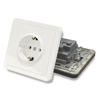 Prise de courant murale double USB standard de l'UE Prise électrique 220V Type-C Port de charge USB Panneau d'interrupteur mural français 2