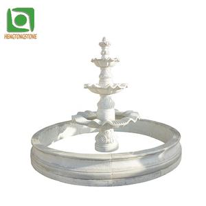 बड़े आउटडोर सफेद संगमरमर पानी के फव्वारे मूर्तिकला - Product Image 2