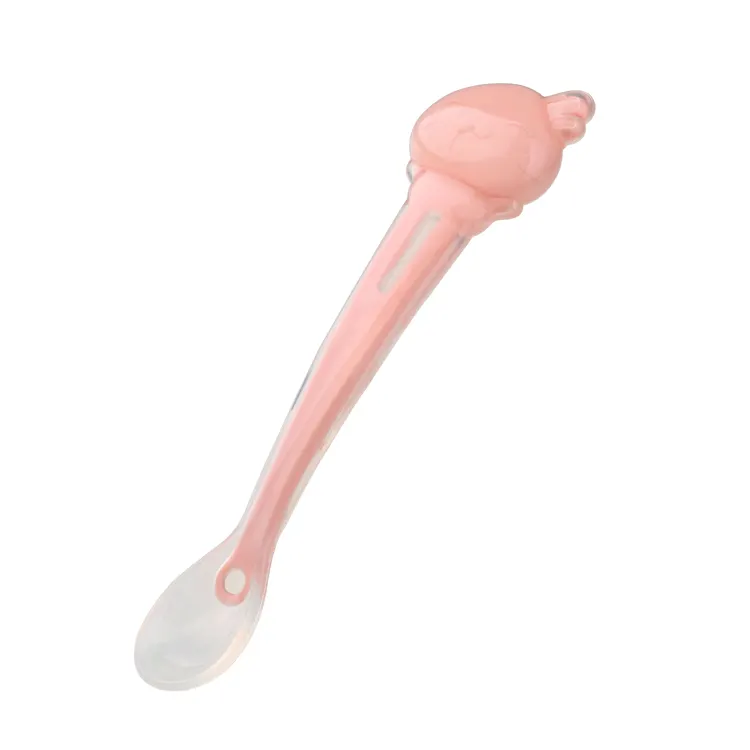MHC infant Silicone Spoons for Training and Feeding baby supplies & products Solid Baby Spoon Silicone Rubber Spatula