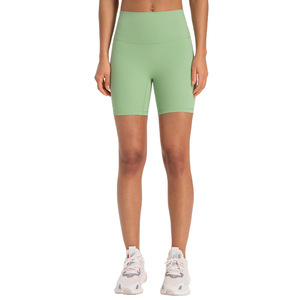 Nouvelles femmes haute solide Sensation nue pas de lignes embarrassantes été Fitness porter trois quarts longueur <span class=keywords><strong>Yoga</strong></span> Shorts - Product Image 5