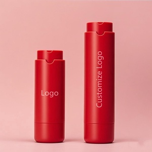 Cosmetic Replaceable Red Rotary Vacuum Airless Sunscreen <b>Bottle</b> 25ml 45ml Eye BB Cream Red Plastic Refillable Airless <b>Bottle</b> - Product Image 1