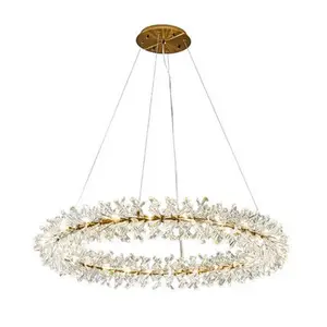 Vendita all'ingrosso cromo oro lampadario-Lampadario di lusso per soggiorno lampadari di cristallo illuminazione lampadario a LED moderno Design in acciaio lucido oro/cromo
