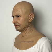 Masques humains réalistes en silicone souple fabriqués à la main en usine, réutilisables, élastiques, respirants, haute simulation, pour cosplay de personnes âgées