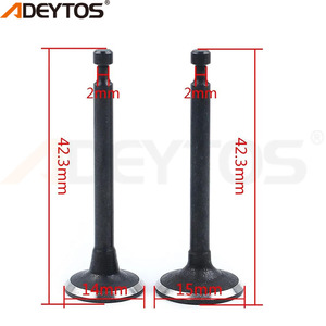 Outil de jardinage Pièce détachée Tondeuse à gazon GX35 GX100 GX120 GX160 GX270 GX390 GX630 Soupapes d'admission et d'échappement Noir Garantie 3 mois - Product Image 2