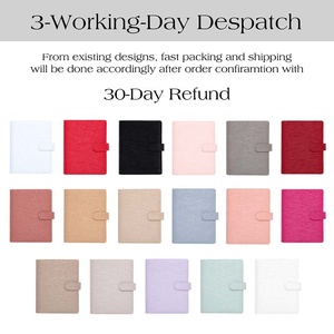 Hongbo Best A5 Epi Leather Hardcover Budget Binder School Office Use Book Planner Journal Pen Loop Spiral Great Gift Idea - Product Image 2