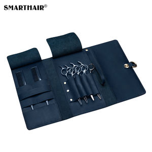 Borsa espositiva per forbici per capelli in vera pelle di cavallo pazzo borsa per forbici da barbiere per parrucchieri - Product Image 2