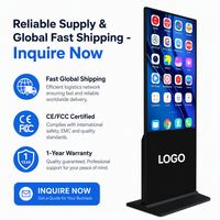 Pantalla Digital Vertical para Suelo, Quiosco con Pantalla Táctil de 43-55-65 Pulgadas, Resolución 4K, Animación Comercial para Interiores, OEM