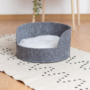 2025 Cama de gato cómoda de fieltro redondo más vendida con cojín lavable - Product Image 2